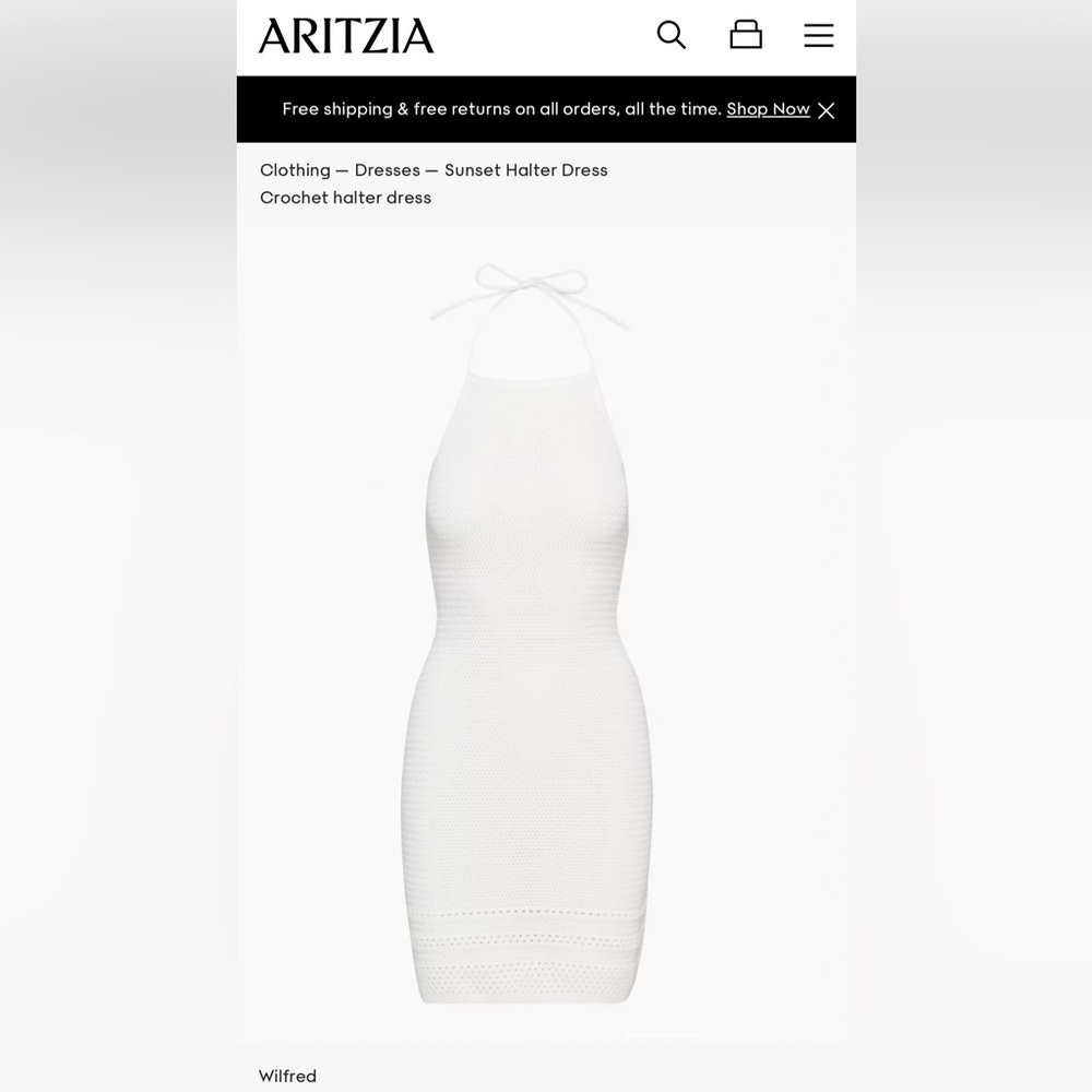 Crochet halter Aritzia Dresss